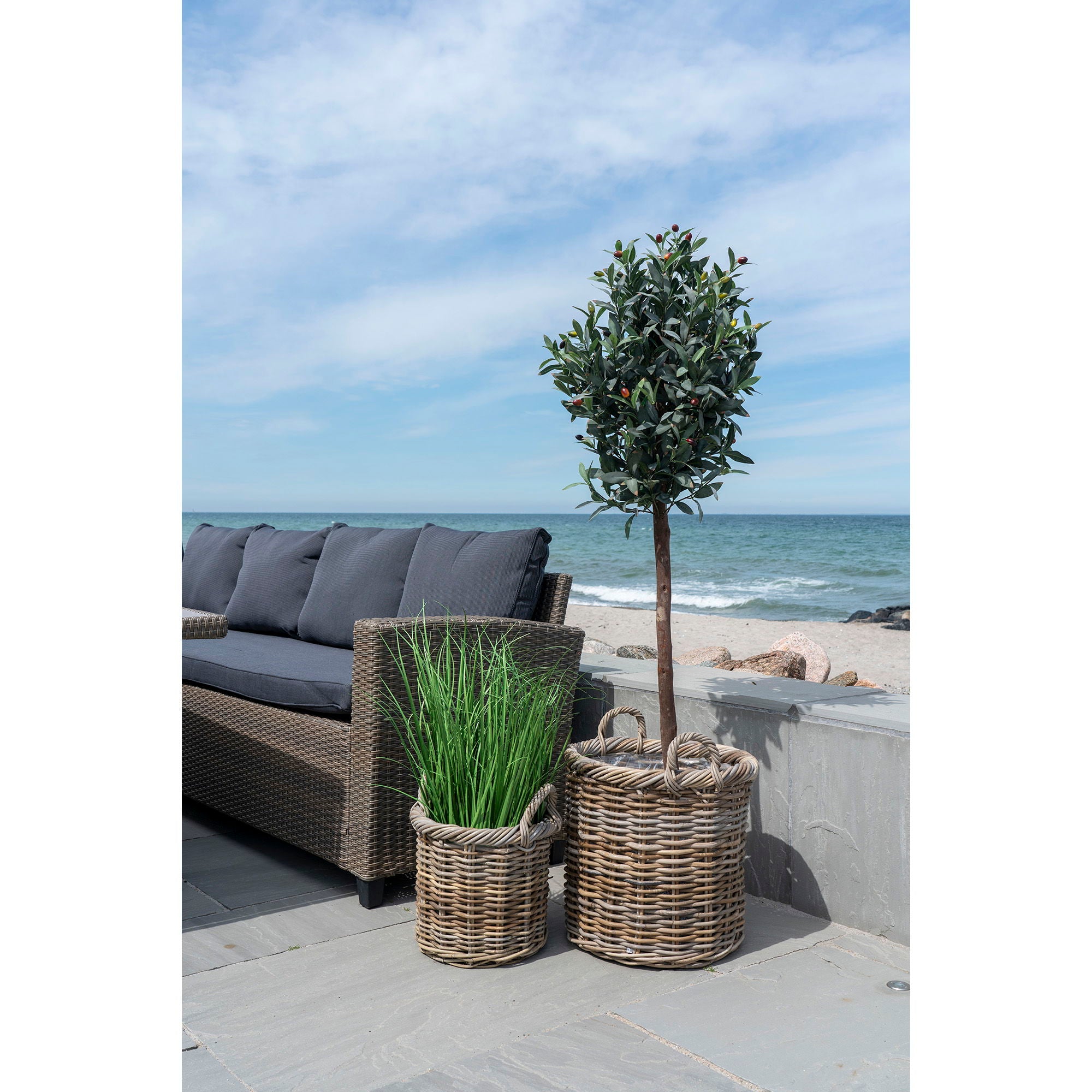 Gili – Aufbewahrungskörbe aus Kubu Rattan, natur, 2er-Set